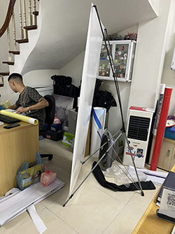 Giá chữ X cường lực 80x180